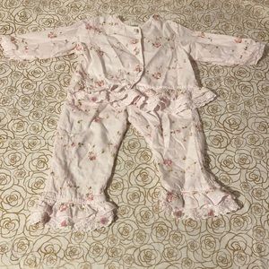 Cream/off white embroidered 2 piece set